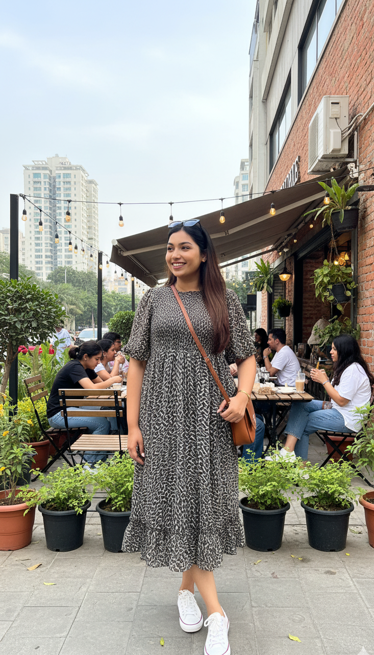 MOSAIC SMOCKED MAXI - POLAGO PLUS