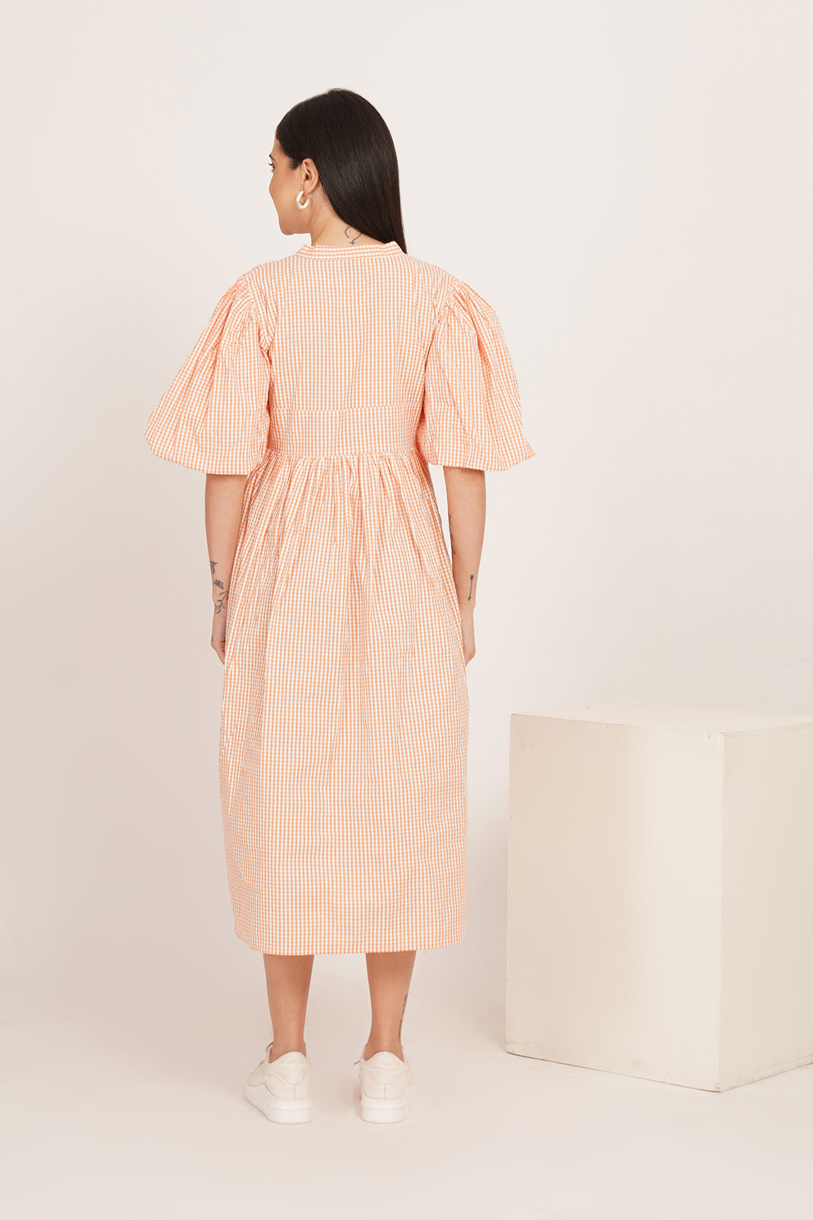 GINGHAM COTTON MAXI