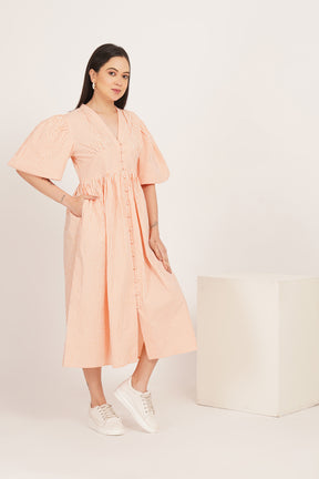 GINGHAM COTTON MAXI