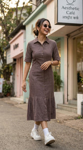 MOCHA MUSE COTTON DENIM MAXI