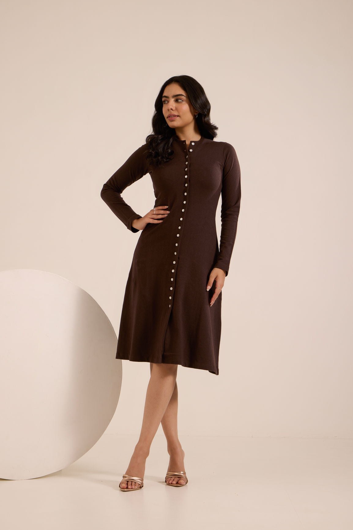 MOCHA BROWN TERRY MAXI