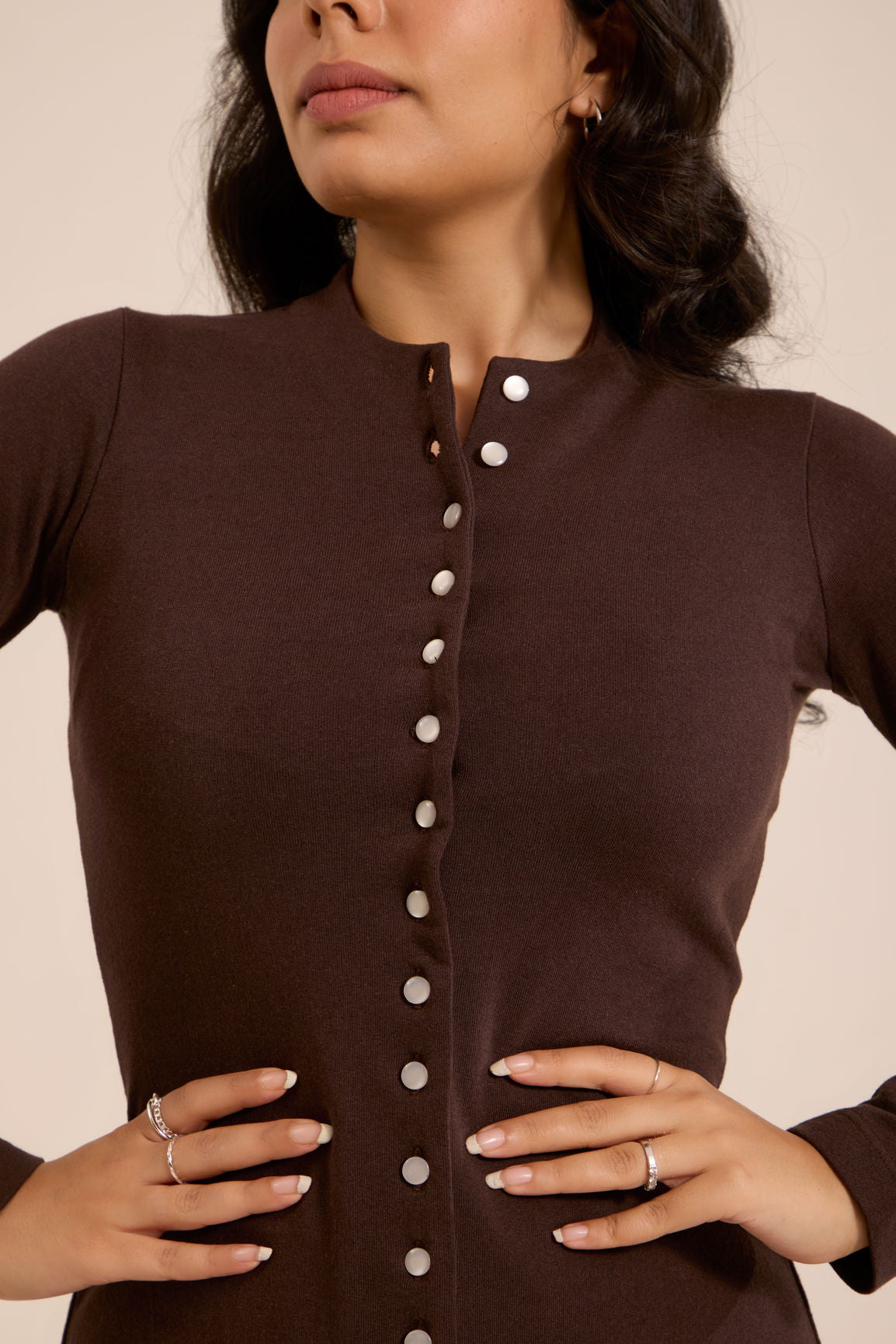 MOCHA BROWN TERRY MAXI