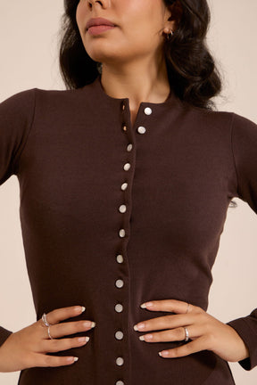 MOCHA BROWN TERRY MAXI