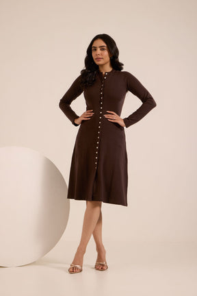 MOCHA BROWN TERRY MAXI