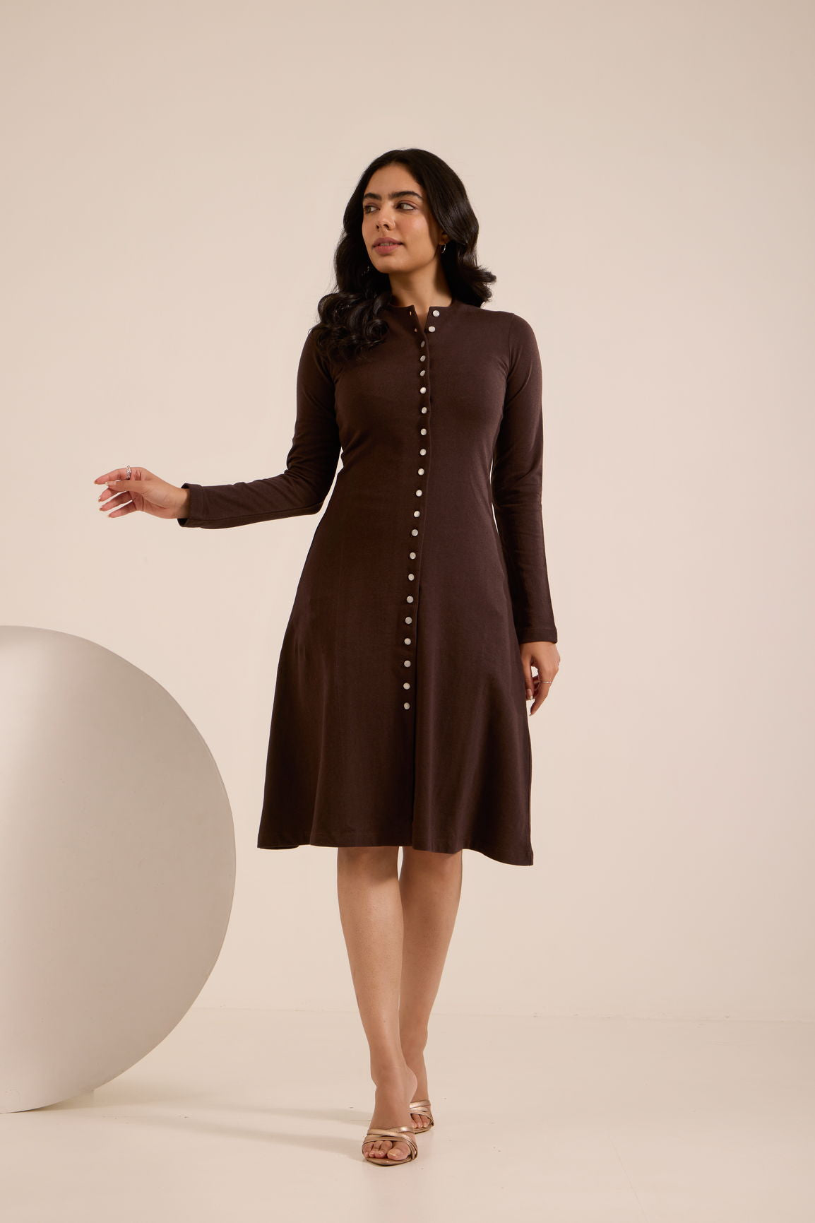 MOCHA BROWN TERRY MAXI