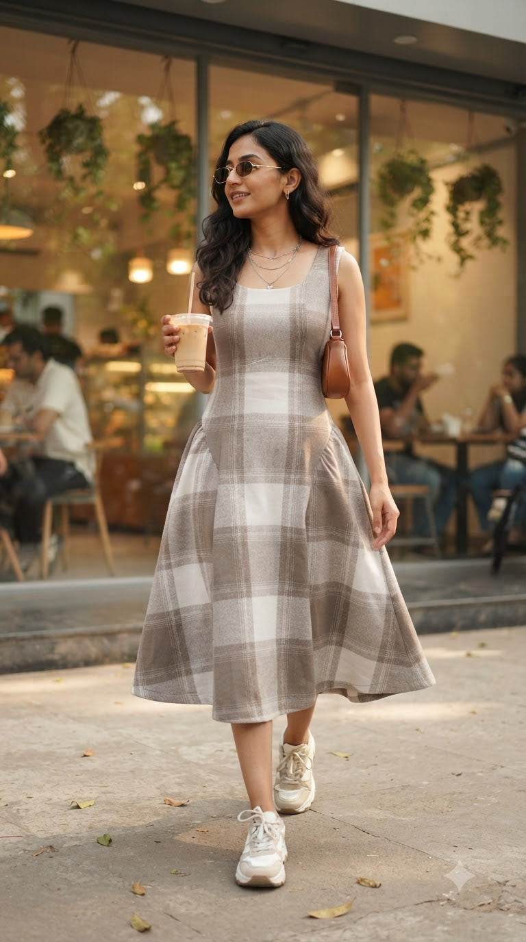 MOCHA FLANNEL MAXI