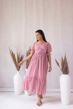 PASTEL PINK CHIFFON MAXI