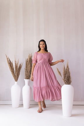 PASTEL PINK CHIFFON MAXI