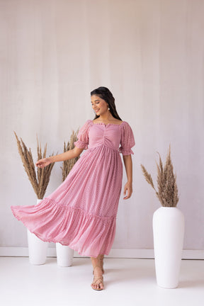 PASTEL PINK CHIFFON MAXI