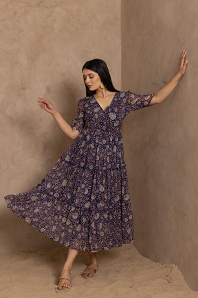 BLUE PAISLEY MAXI