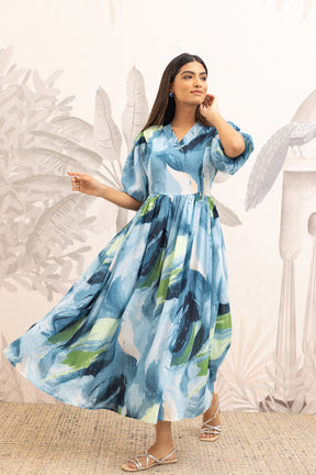 ABSTARCT TEXTURED NURSING MAXI