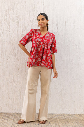 RED COTTON TOP