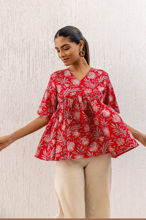 RED COTTON TOP