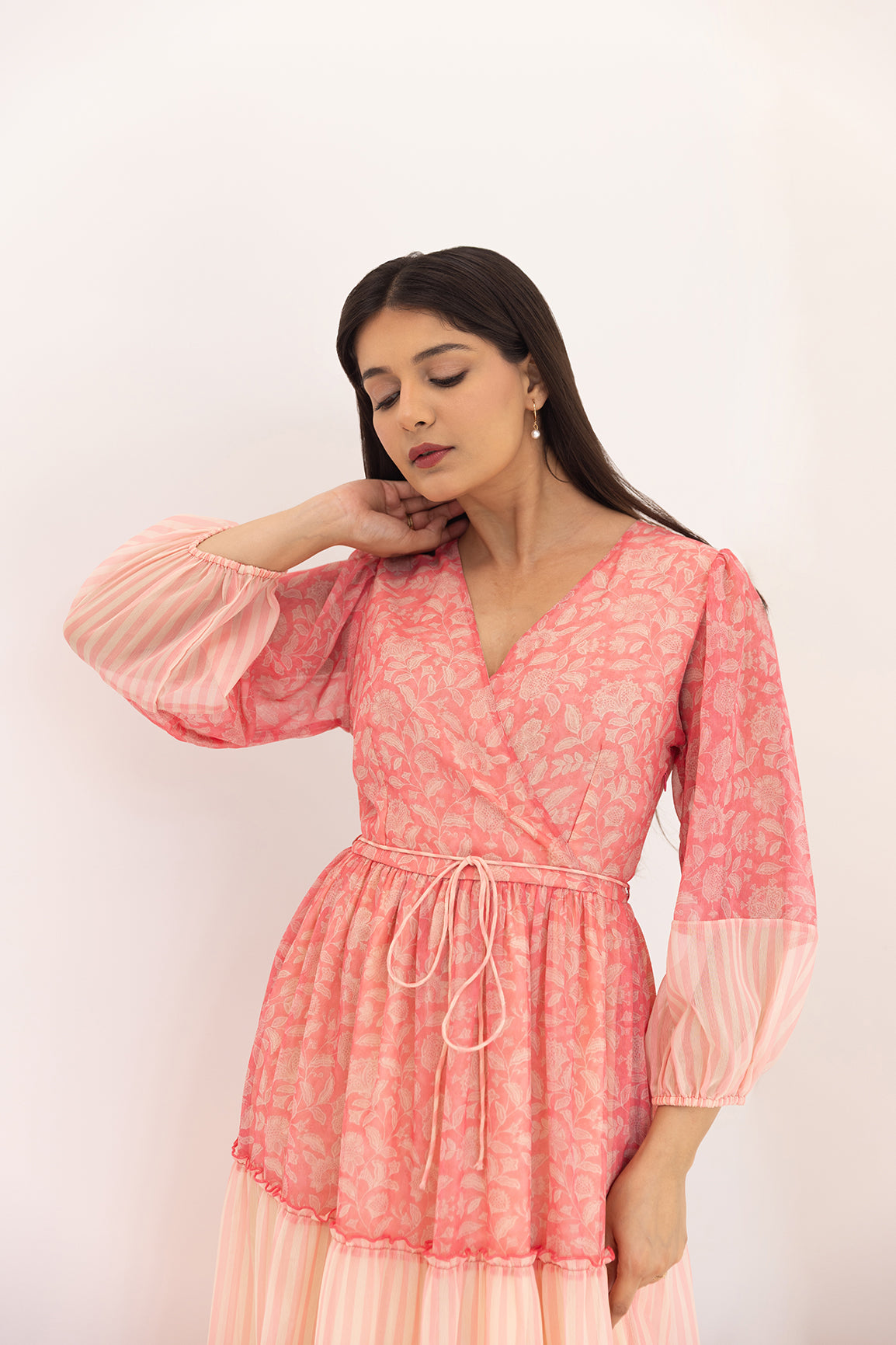 PINK PAISLEY & STRIPED MAXI