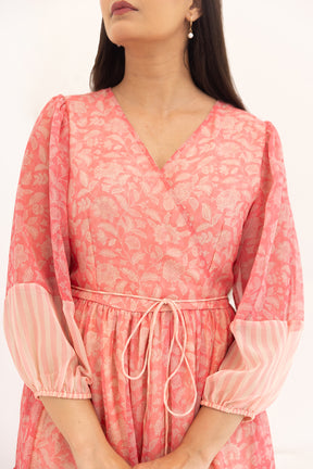 PINK PAISLEY & STRIPED MAXI