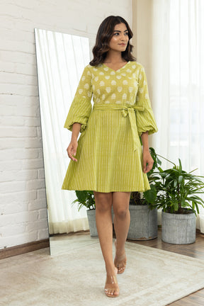 LIME GREEN COTTON MIDI LIME GREEN COTTON MIDI