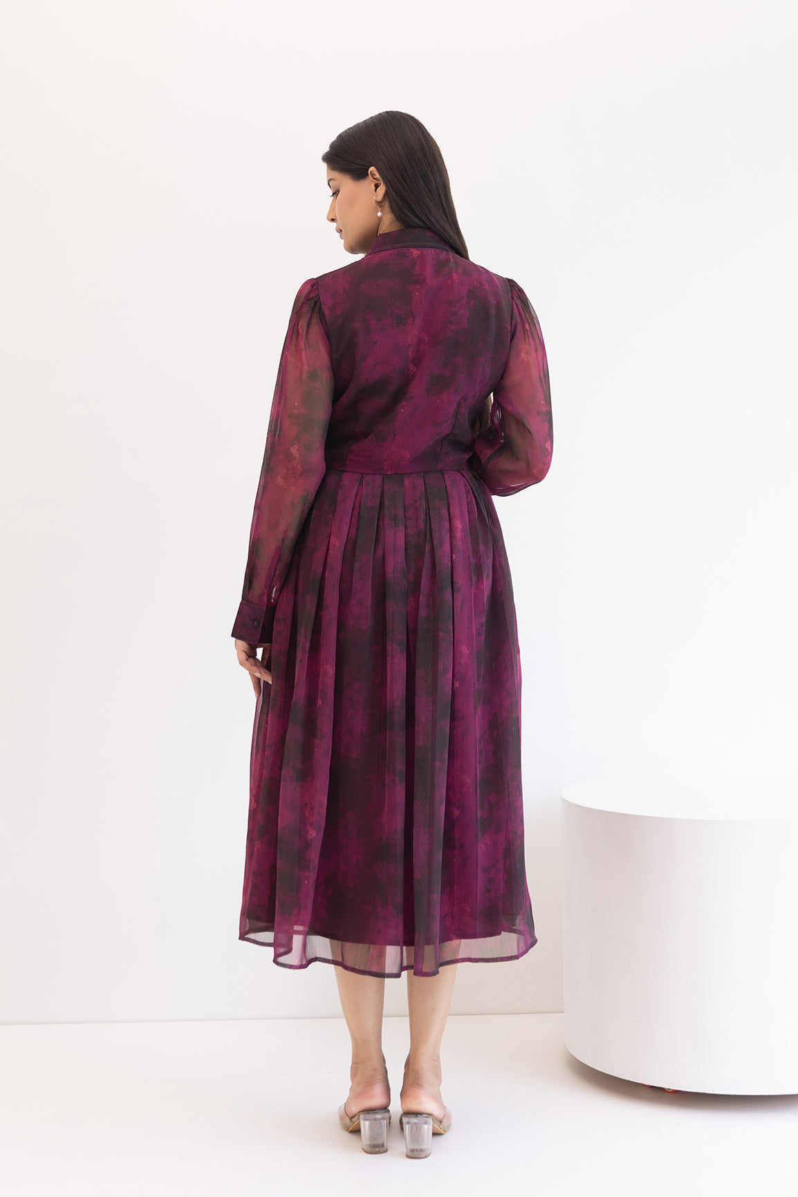 BURGUNDY SHIRT MAXI