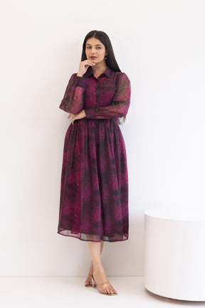 BURGUNDY SHIRT MAXI