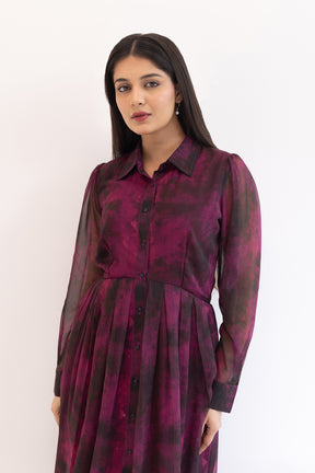 BURGUNDY SHIRT MAXI