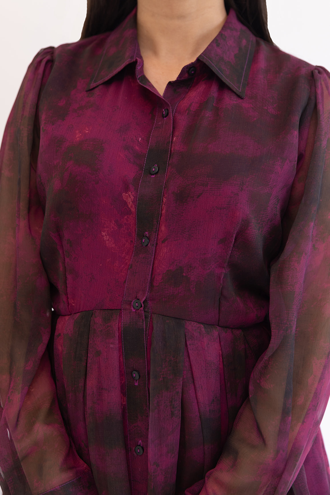 BURGUNDY SHIRT MAXI