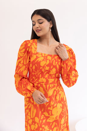 MARIGOLD MUSE PRINTED DRESS
