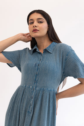 EVERYDAY SERENE BLUE COTTON DENIM MAXI