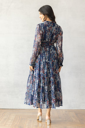 NAVY FLORAL MAXI