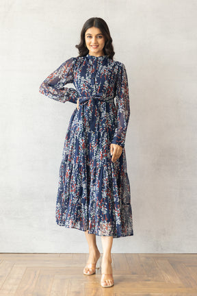 NAVY FLORAL MAXI