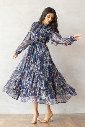 NAVY FLORAL MAXI