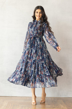 NAVY FLORAL MAXI