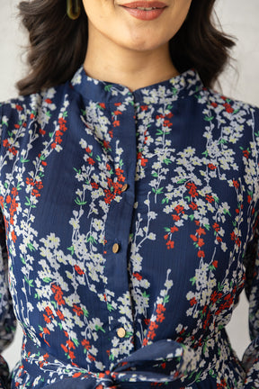 NAVY FLORAL MAXI