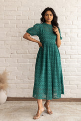 Green Butta Maxi Dress by Polago Plus - Elegant and stylish.
