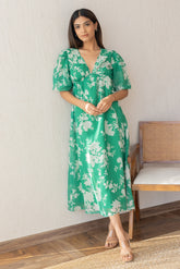 SEAFOAM GREEN FLORAL MAXI