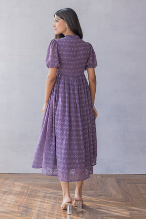 PLUMP PURPLE JACQUARD MAXI