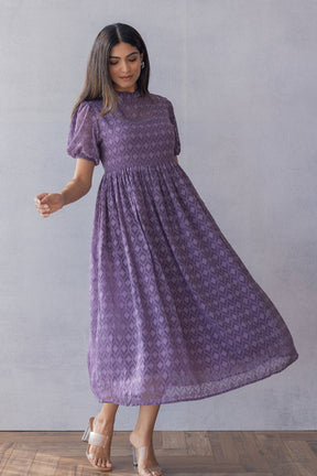 PLUMP PURPLE JACQUARD MAXI