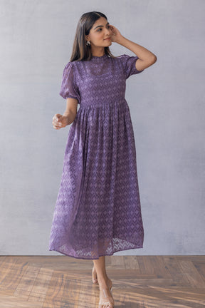 PLUMP PURPLE JACQUARD MAXI