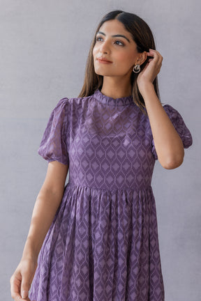 PLUMP PURPLE JACQUARD MAXI