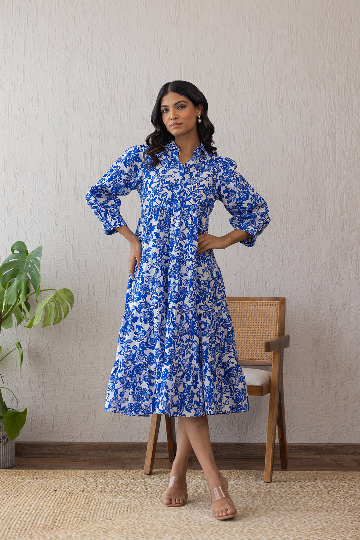 Blue & White Cotton Maxi Crisp & Refreshing Summer Vibes Blue & White Cotton Maxi Crisp & Refreshing Summer Vibes