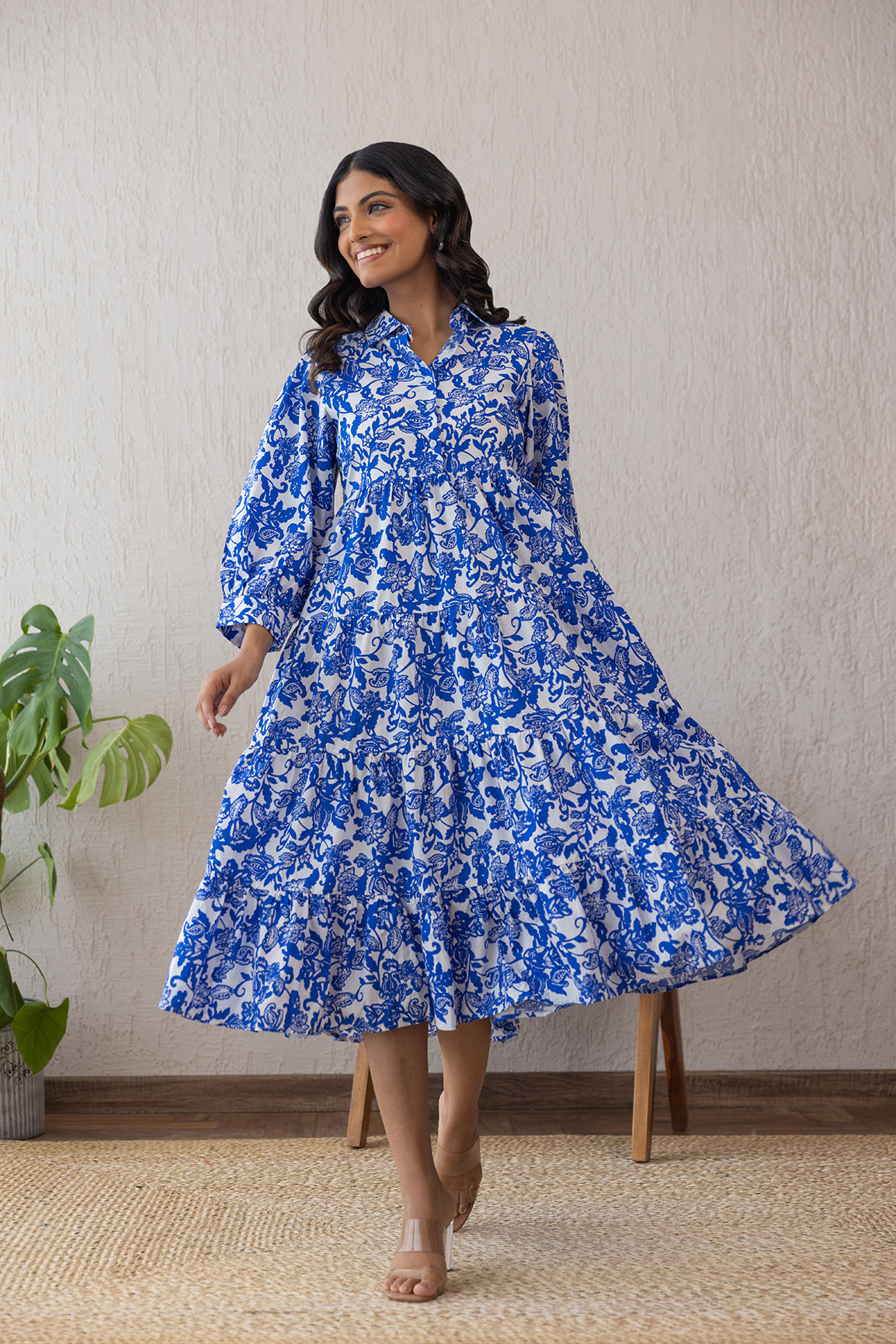 blue cotton dress Belle Midi Daisy Daisy Blue / 2 Ulla Johnson | Women's Nora