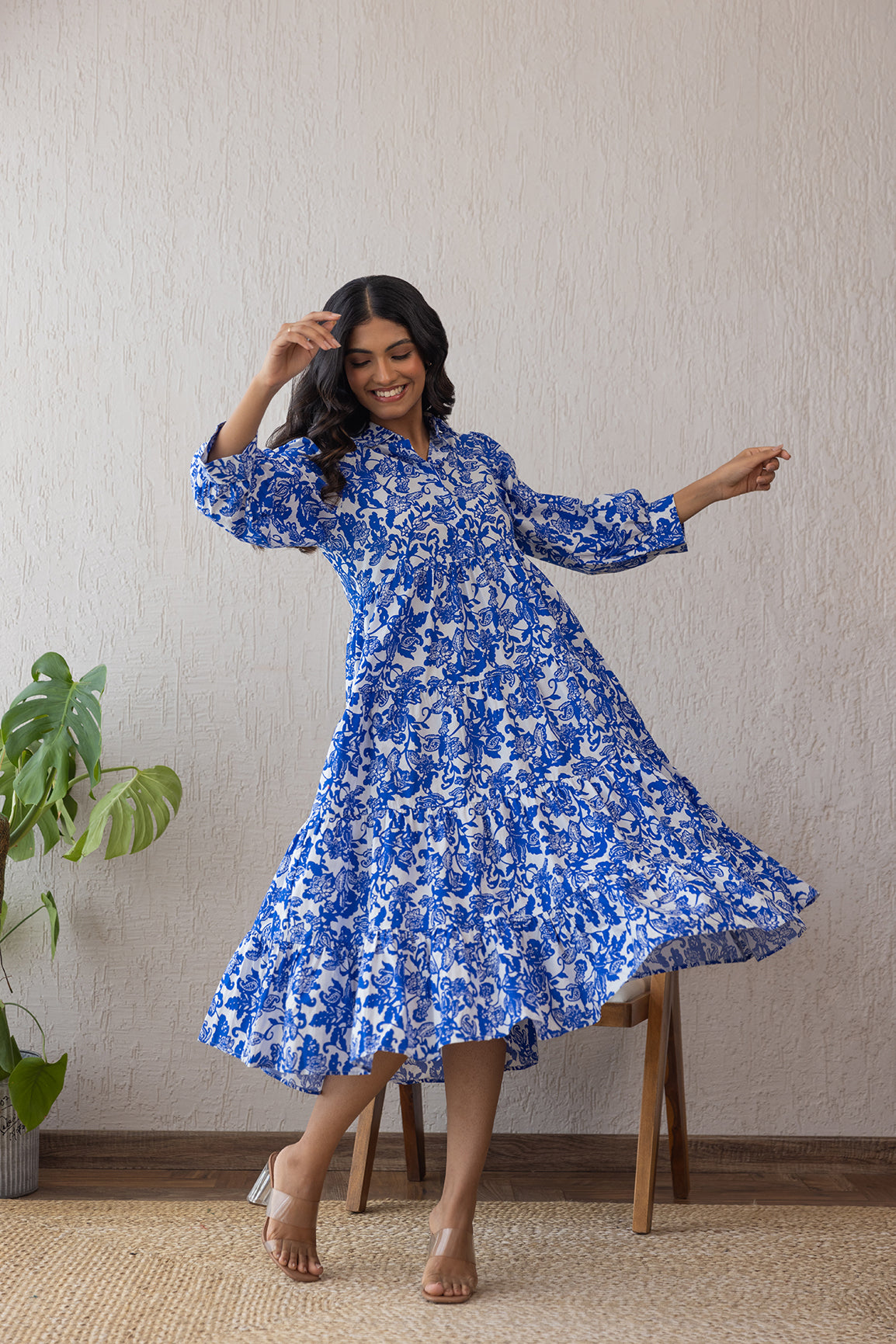 Blue & White Cotton Maxi – Crisp & Refreshing Summer Vibes Blue & White Cotton Maxi – Crisp & Refreshing Summer Vibes