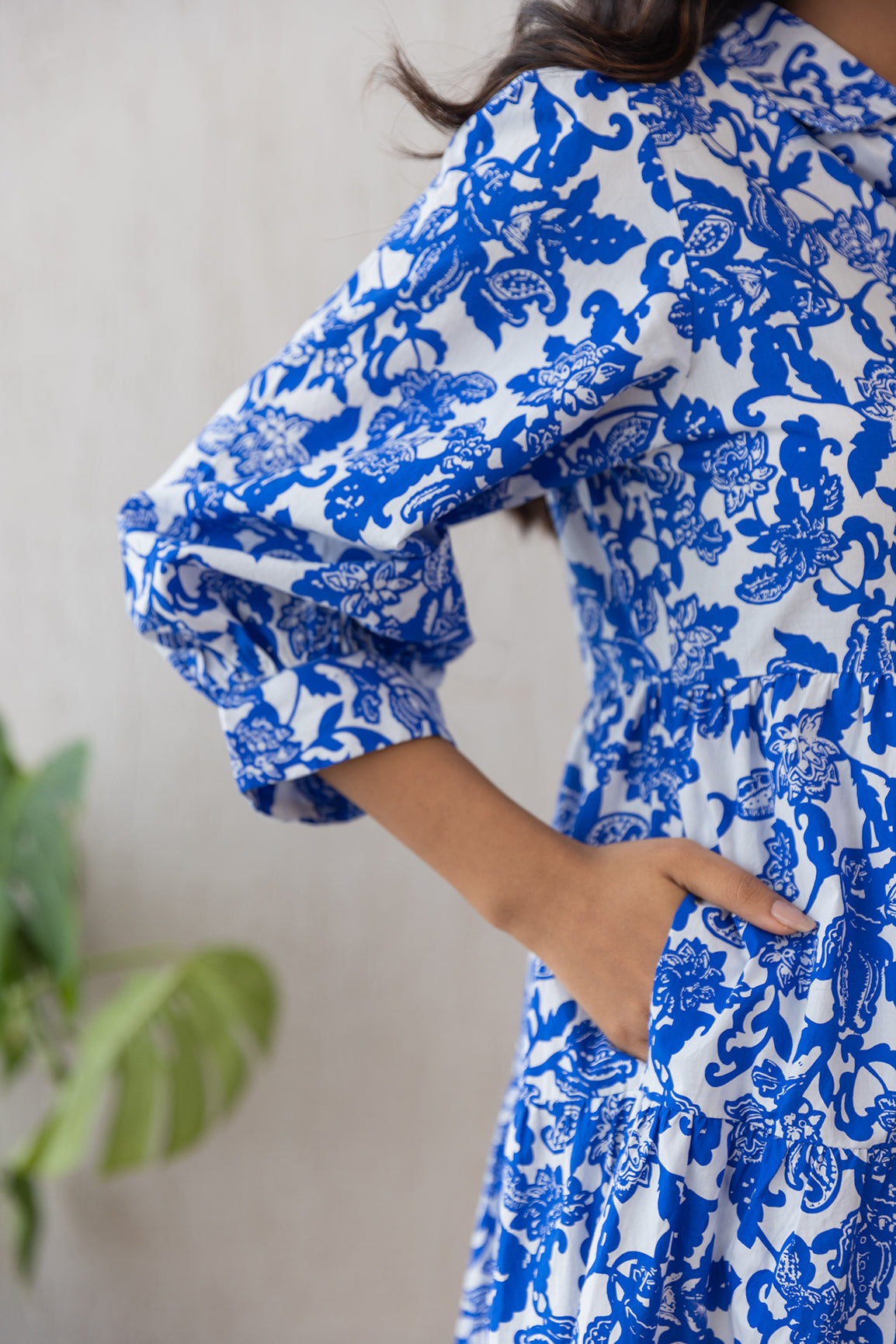 BLUE & WHITE COTTON MAXI BLUE & WHITE COTTON MAXI
