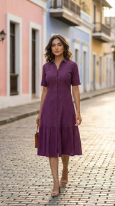 MULBERRY COTTON DENIM DRESS