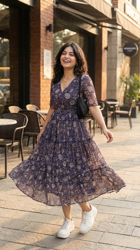 BLUE PAISLEY MAXI
