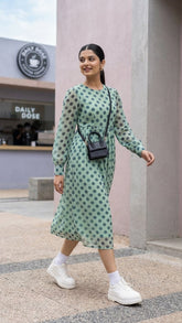 GREEN POLKA MAXI