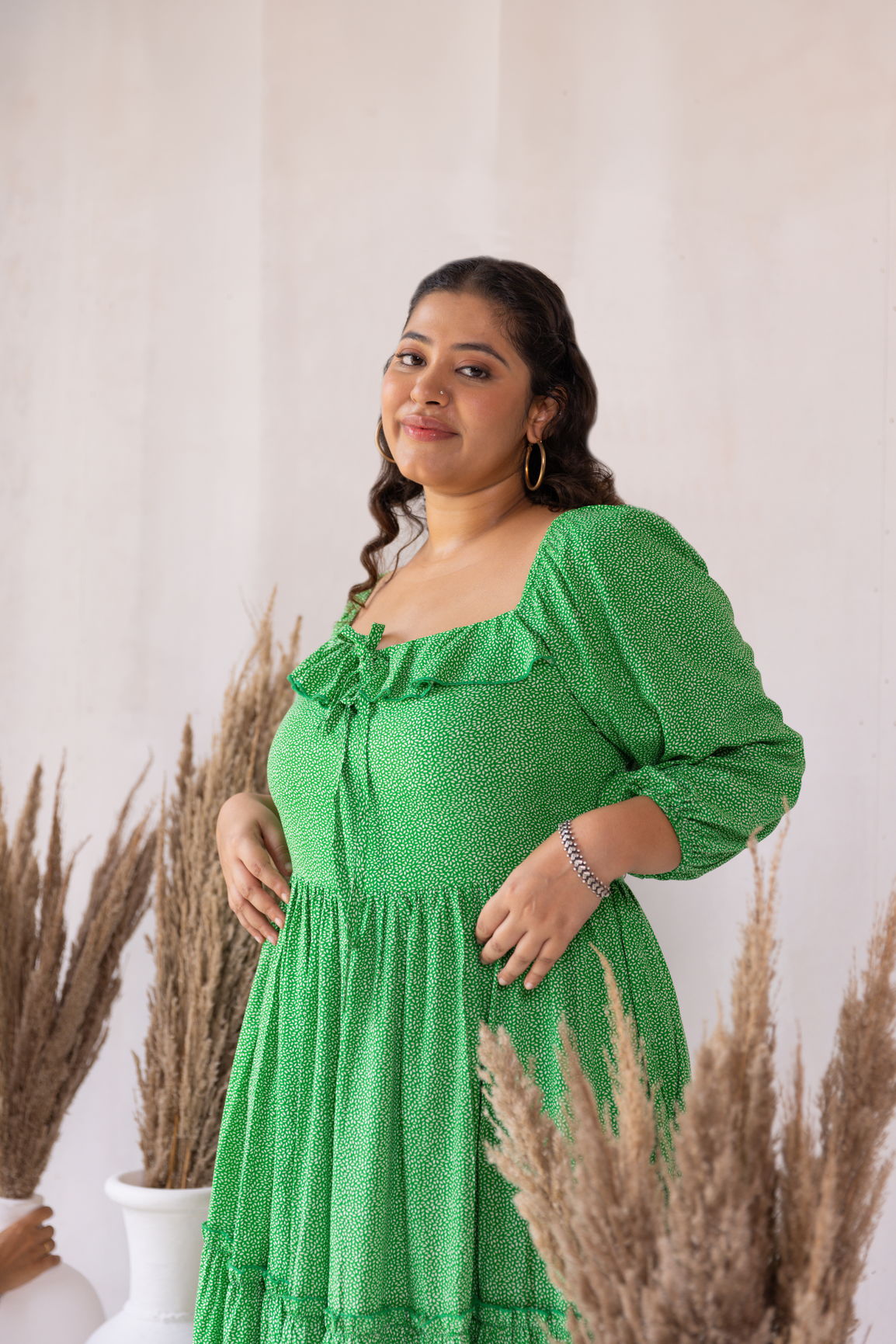 Shamrock Maxi Dress - Polago Plus Vibrant & Flowing Silhouette Shamrock Maxi Dress - Polago Plus Vibrant & Flowing Silhouette