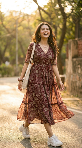 WINE PAISLEY MAXI