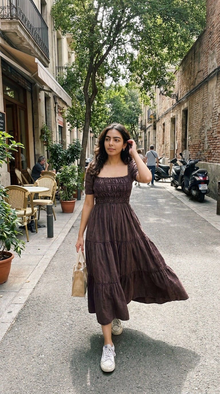 EXPRESSO COTTON DENIM MAXI