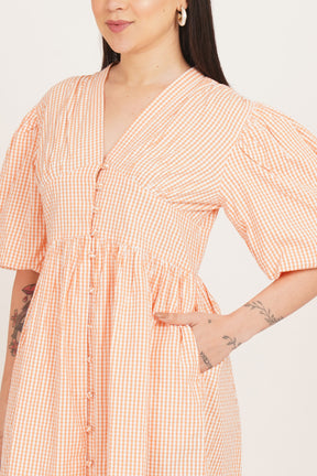 GINGHAM COTTON MAXI