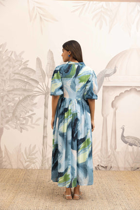ABSTARCT TEXTURED NURSING MAXI
