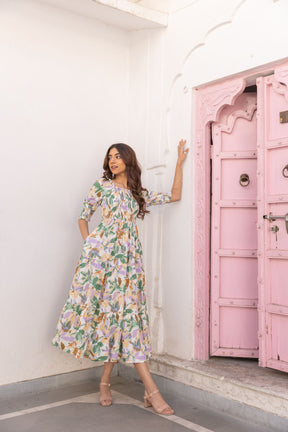 FLORAL COTTON MAXI